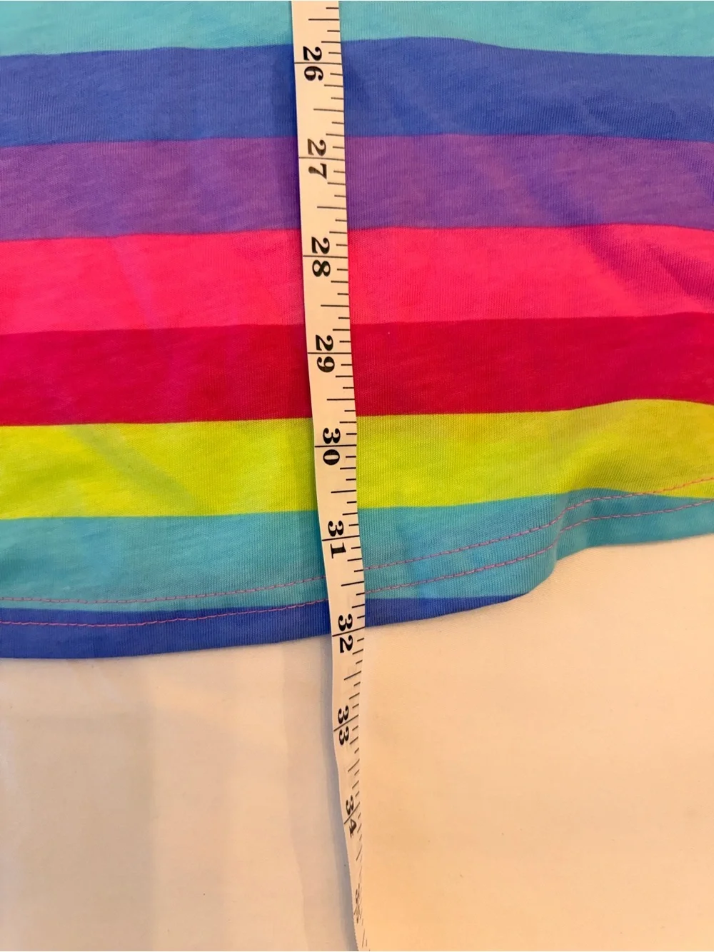 The Children’s Place Bright Rainbow Striped Long Sleeve Skater A-line Dress XL - Picture 12 of 14